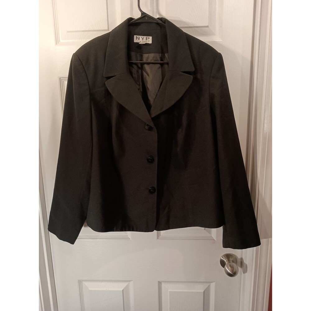 NYP Blazer Jacket Size 20W Black